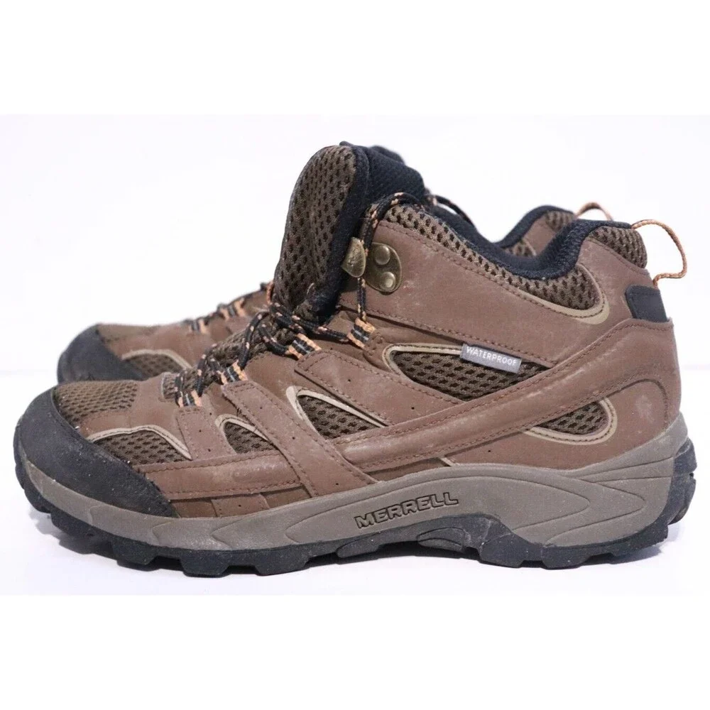Merrell Brown and Black Kids Hiking Boots